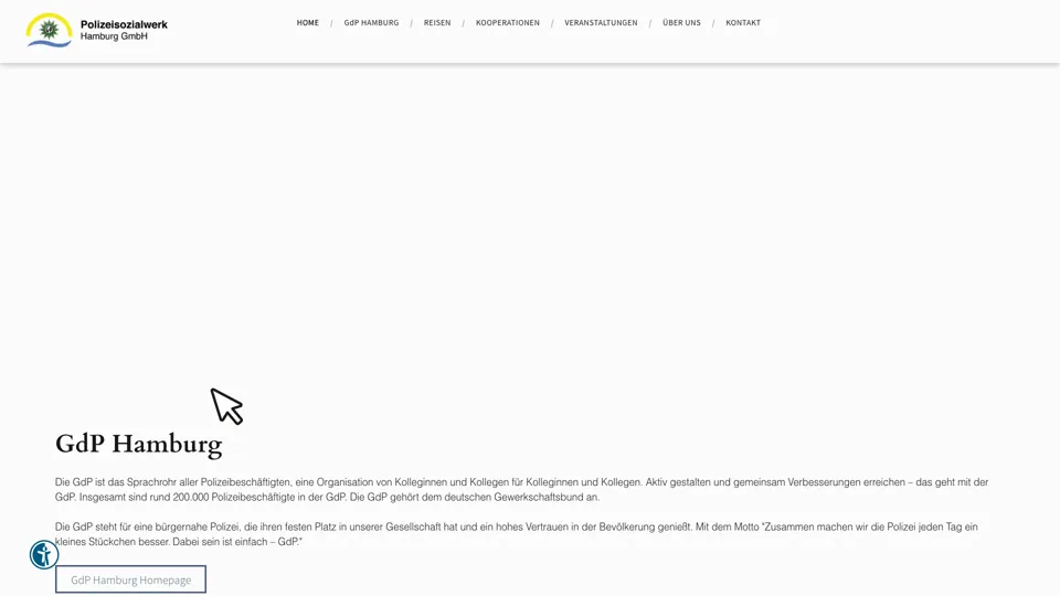 Das Bild zeigt die Webseite http://www.psw-hamburg.de mit einem aktiven danova Assistant, der geöffnet und wieder geschlossen wird.