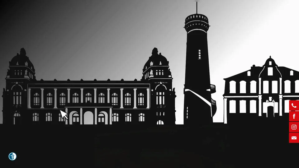 Das Bild zeigt die Webseite https://rheingoldbus.de/ mit einem aktiven danova Assistant, der geöffnet und wieder geschlossen wird.
