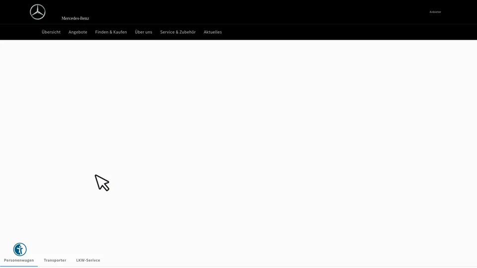 Das Bild zeigt die Webseite www.mercedes-benz-fgm.de mit einem aktiven danova Assistant, der geöffnet und wieder geschlossen wird.