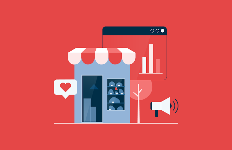 Illustration eines Online-Shops. Grafik von Capterra